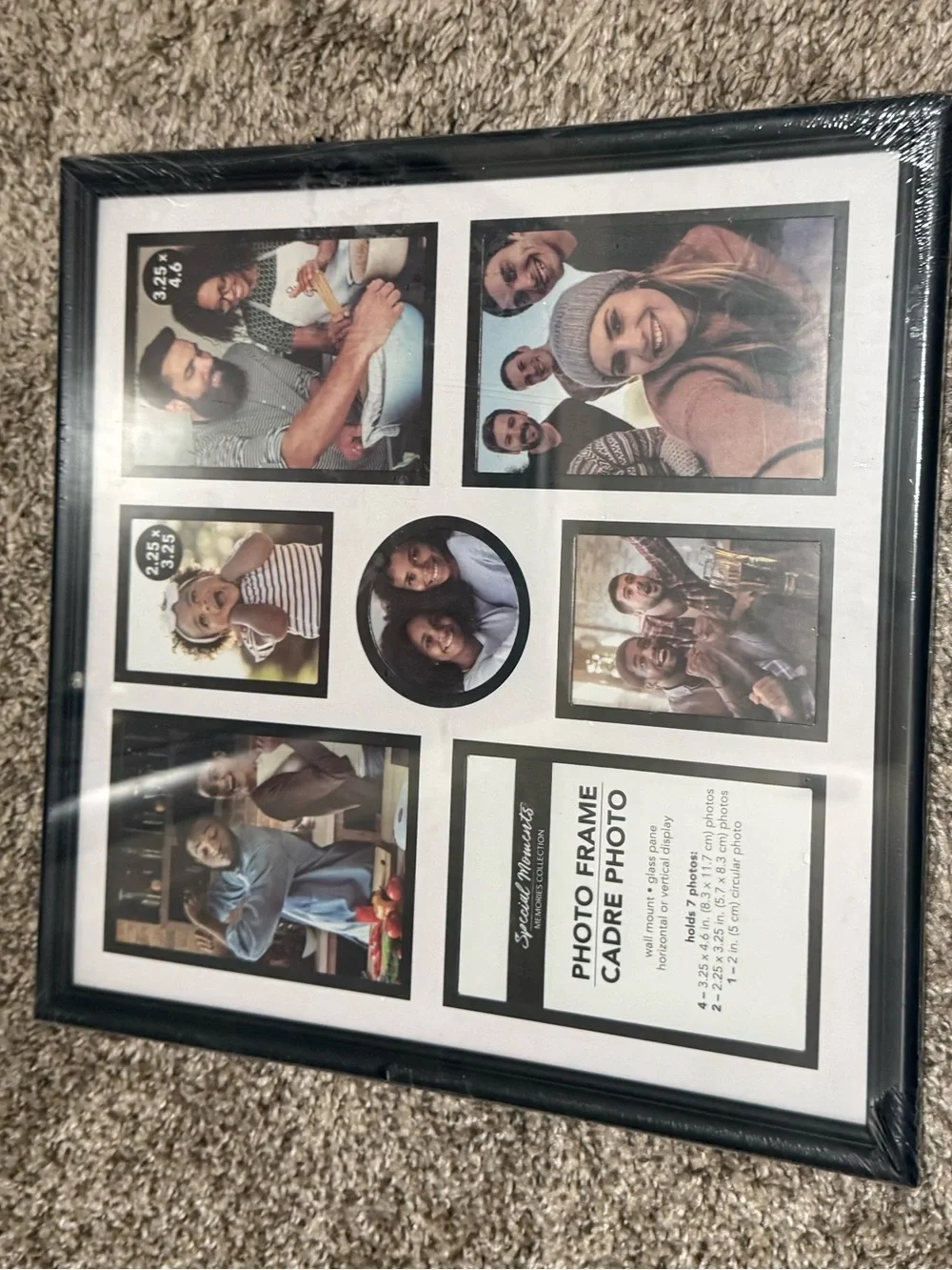 Black Multi-Opening Photo Frame by